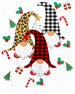 Christmas Gnomies DTF Transfer ready2transfer Black
