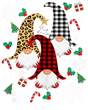 Christmas Gnomies DTF Transfer ready2transfer Black