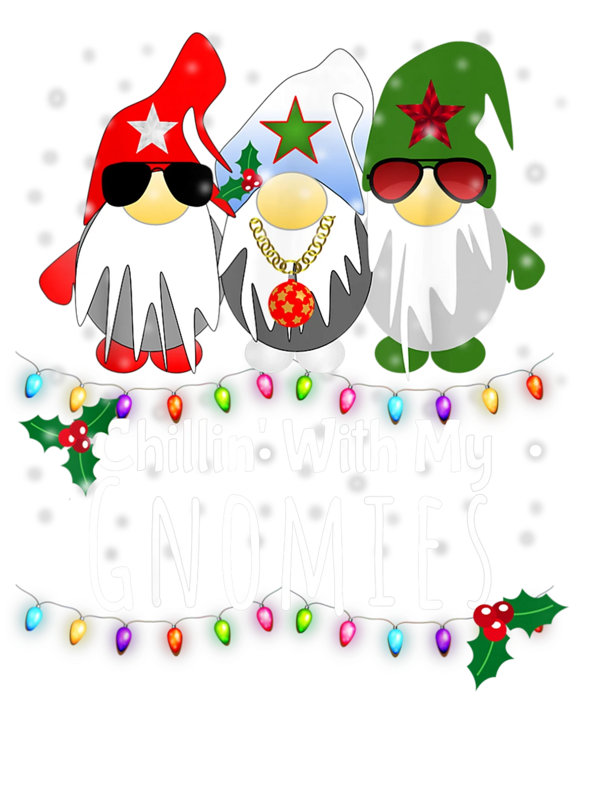 Chillin Gnomies DTF Transfer ready2transfer Lined