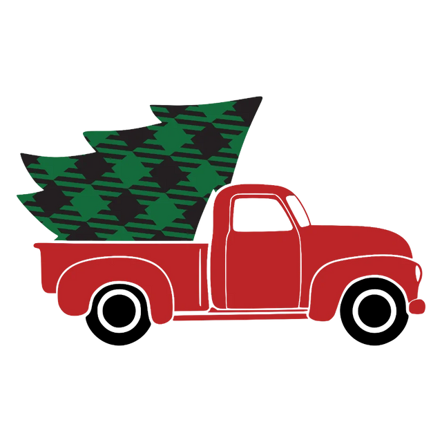 Tree Truck DTF Transfer ready2transfer Black