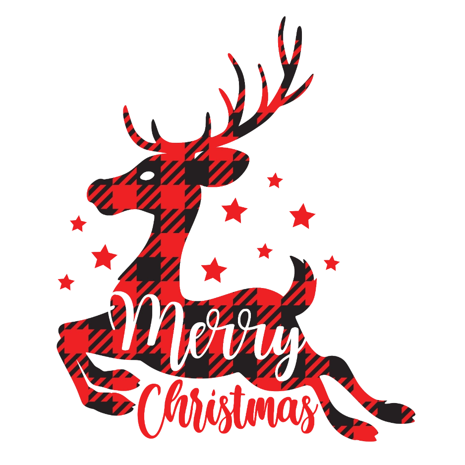 Merry Deer Christmas DTF Transfer