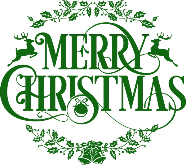 Merry Christmas Floral DTF Transfer