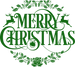 Merry Christmas Floral DTF Transfer ready2transfer Green
