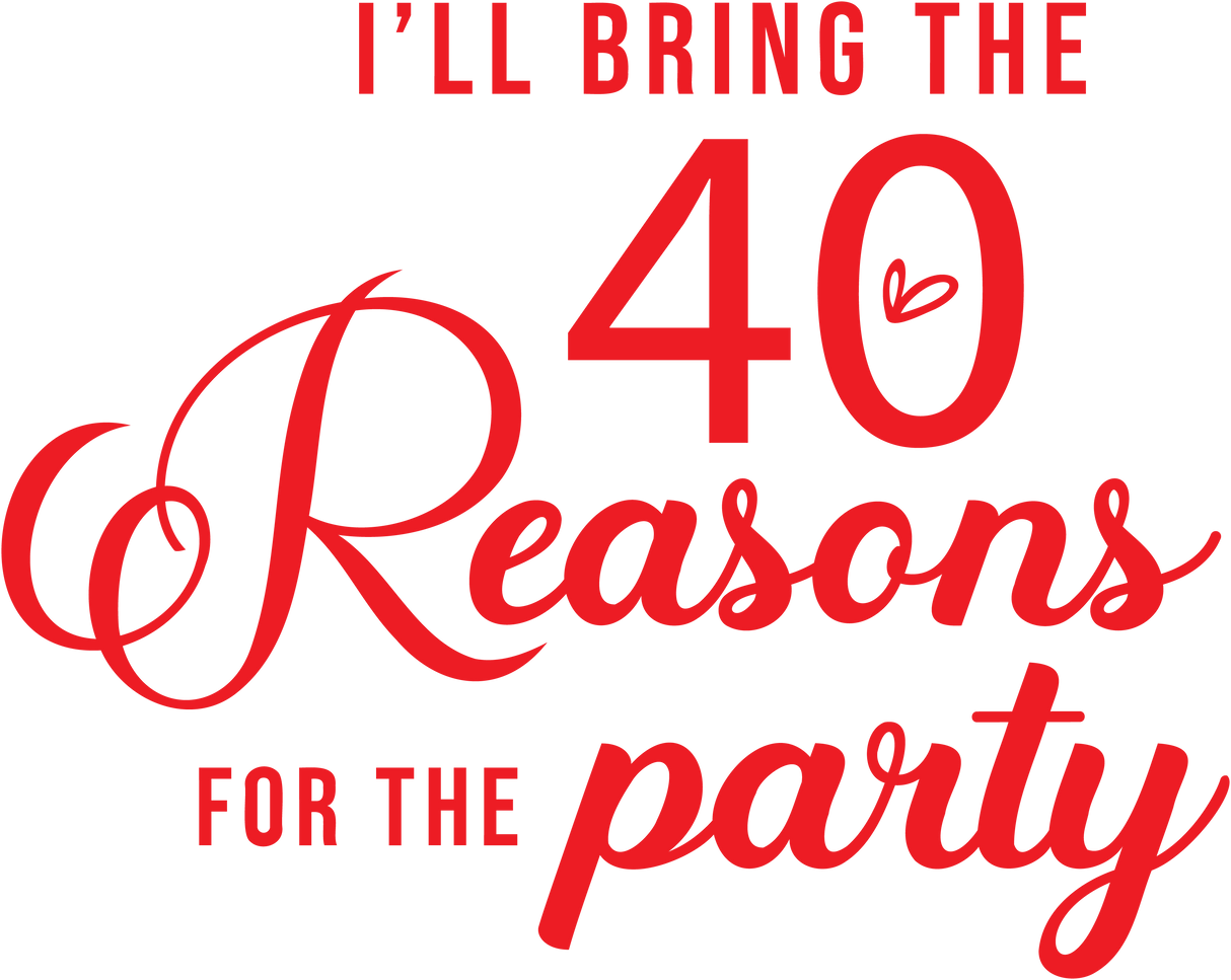 I WILL BRING THE 40 REASONS FOR THE PARTY DTF Transfer ready2transfer