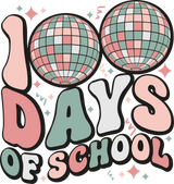 100 Days Of School DTF Transfer ready2transfer Black