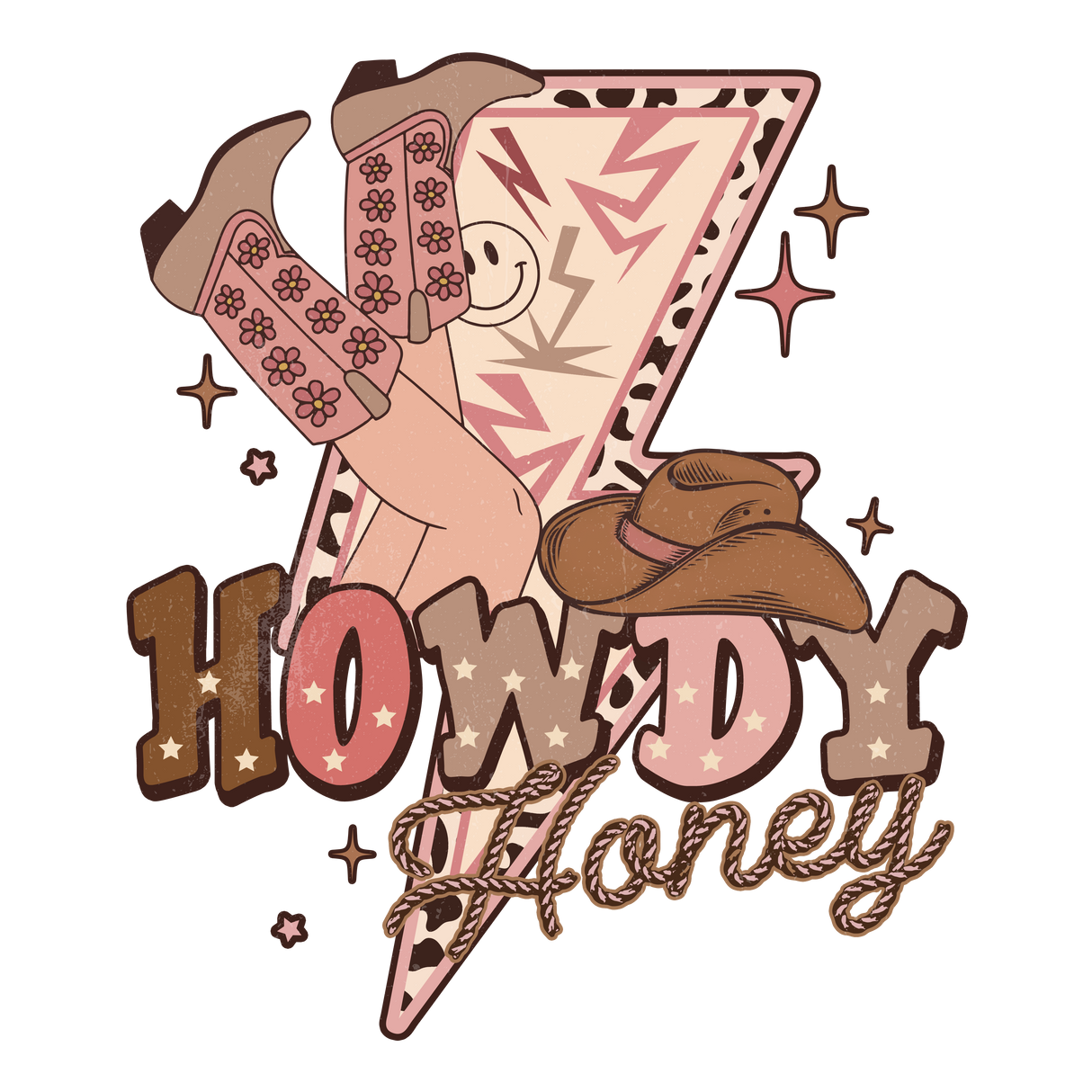 HOWDY HONEY LIGHTNING DTF Transfer ready2transfer