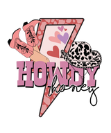 HOWDY HONEY COW DESIGN HAT DTF Transfer ready2transfer