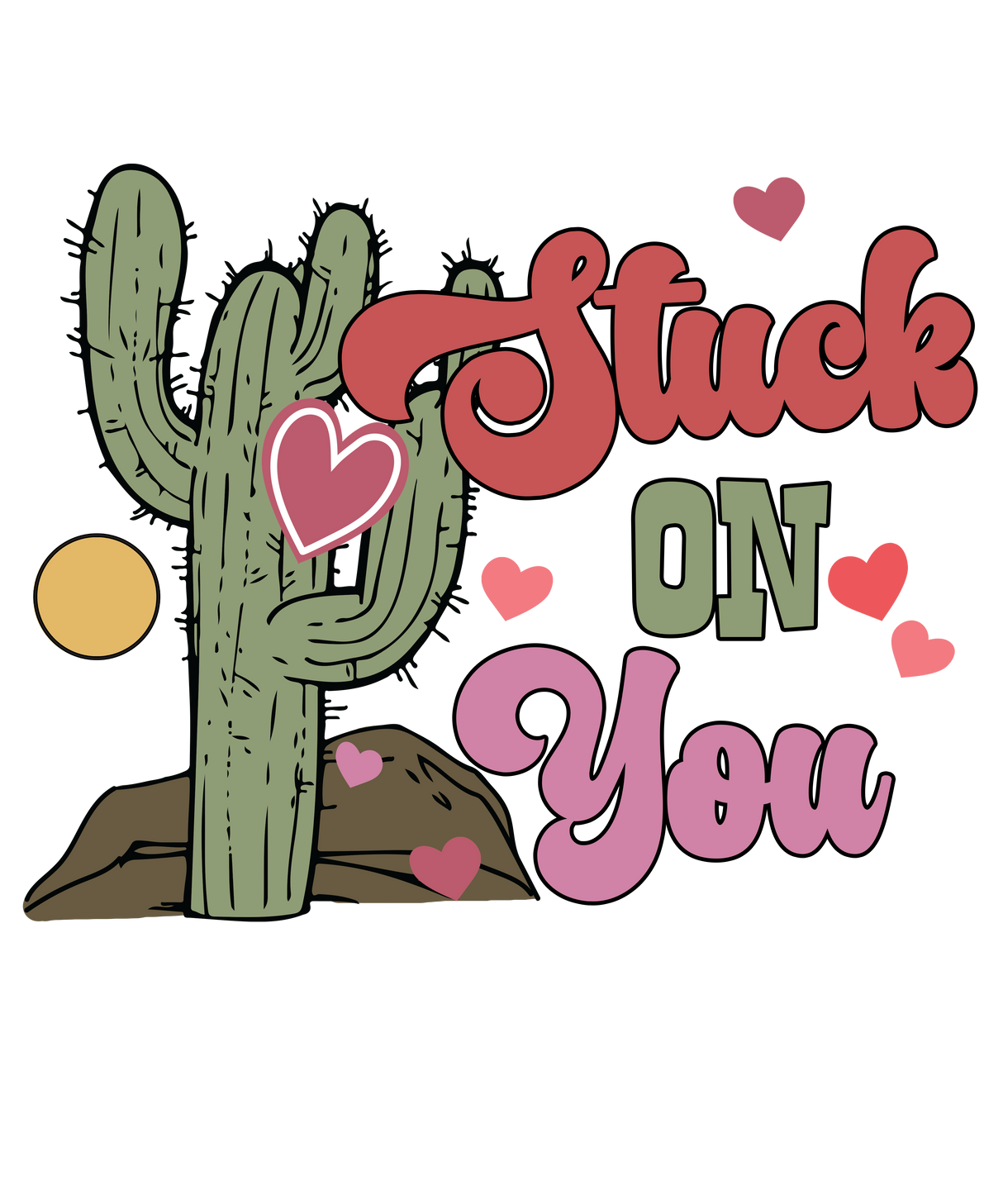 CACTUS STUCK ON YOU DTF Transfer ready2transfer