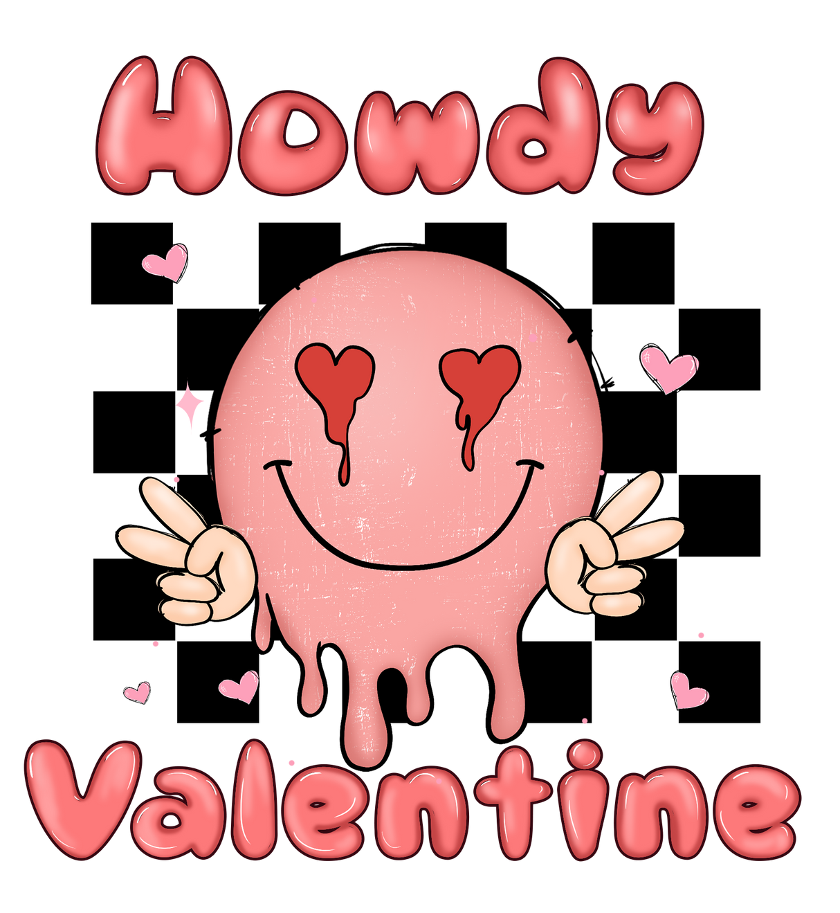 HOWDY VALENTINE LOVER FACE DTF Transfer ready2transfer