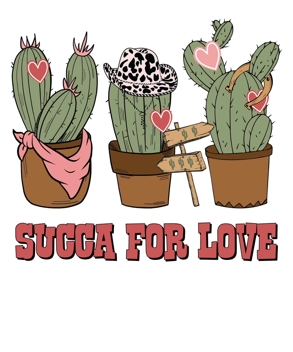 CACTUS SUCCA FOR LOVE DTF Transfer ready2transfer