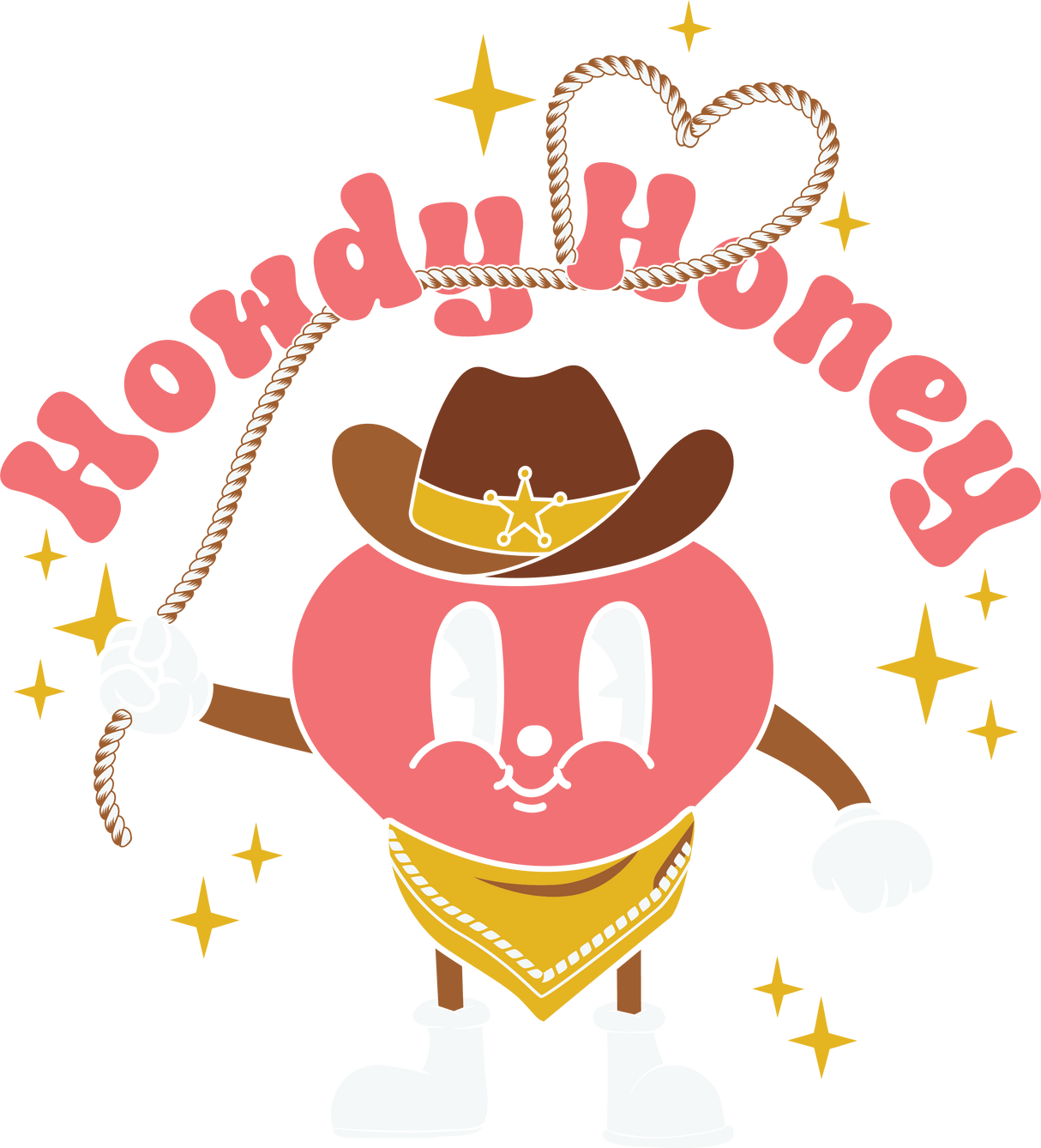 HOWDY HONEY LITTLE COWGIRL DTF Transfer ready2transfer