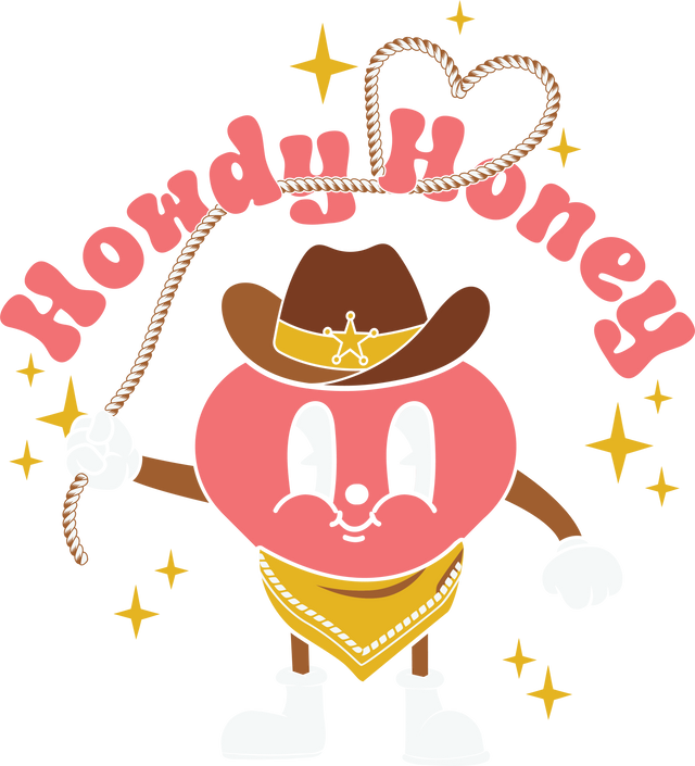 HOWDY HONEY LITTLE COWGIRL DTF Transfer ready2transfer