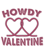 HOWDY VALENTINE PURPLE ROPE HEART DTF Transfer ready2transfer