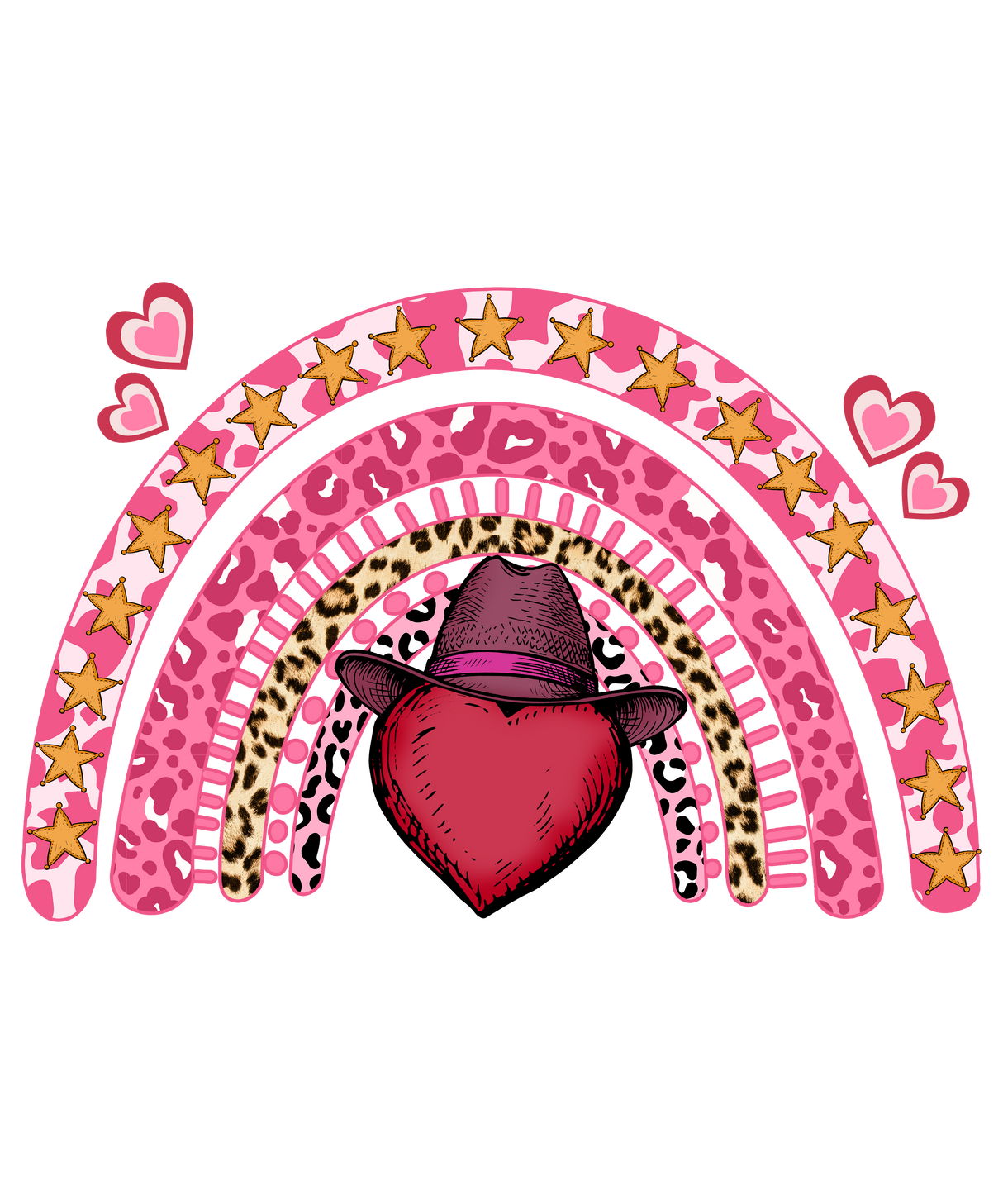 RAINBOW HEART DTF Transfer ready2transfer