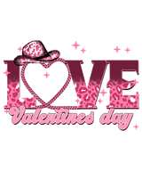 LOVE VALENTINES DAY PINK DTF Transfer ready2transfer
