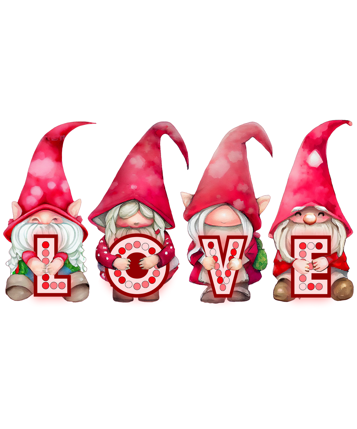 GNOMIES SO LOVE DTF Transfer ready2transfer