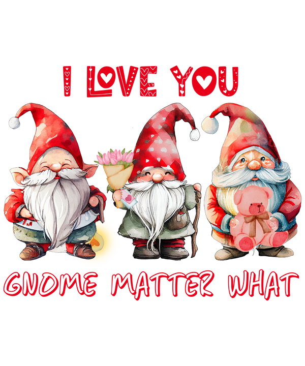I LOVE YOU GNOME MATTER WHAT 2 DTF Transfer