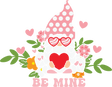 BE MINE GNOMIE HEART DTF Transfer ready2transfer