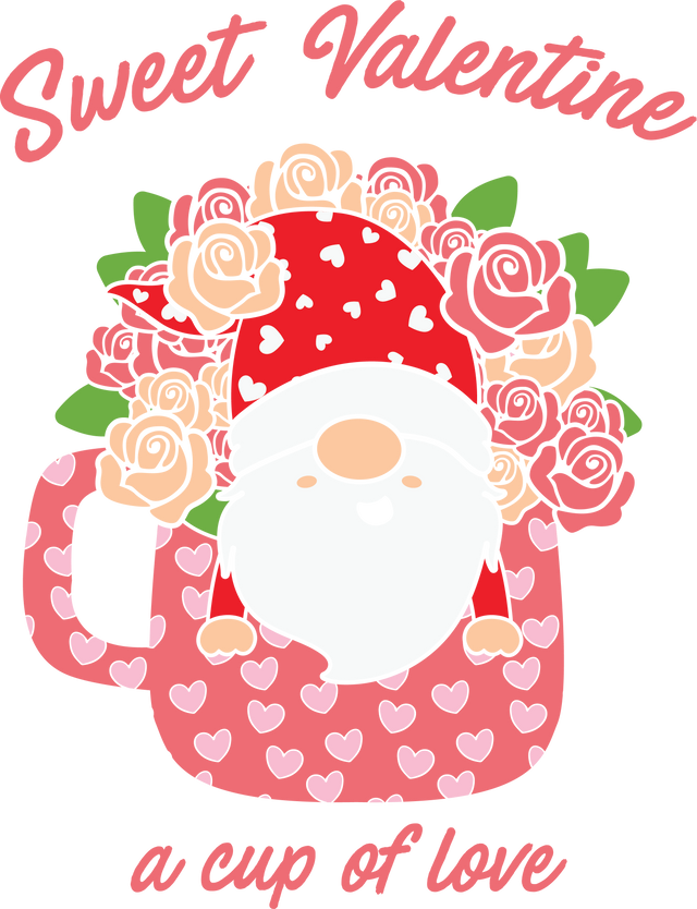 SWEET VALENTINE A CUP OF LOVE DTF Transfer ready2transfer
