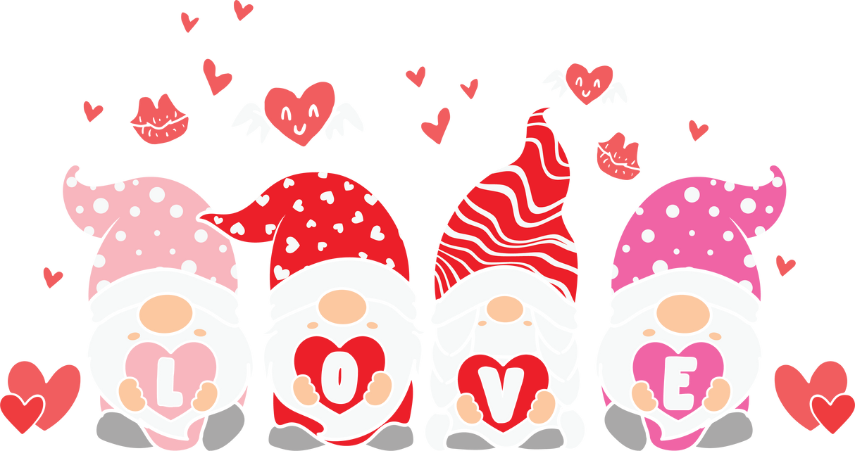 SWEET GNOMIES HEART DTF Transfer ready2transfer