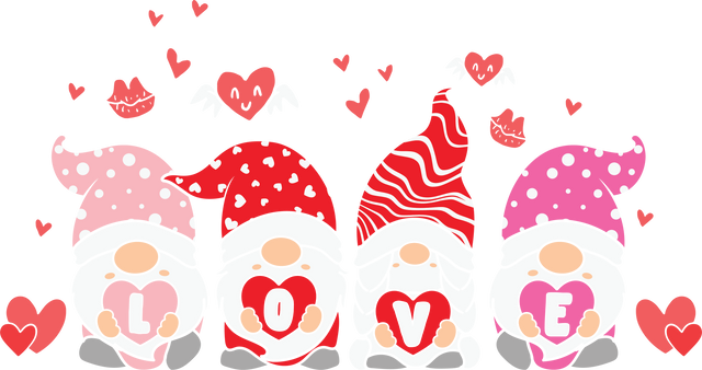 SWEET GNOMIES HEART DTF Transfer ready2transfer