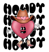 HOWDY LITTLE HEART DTF Transfer ready2transfer