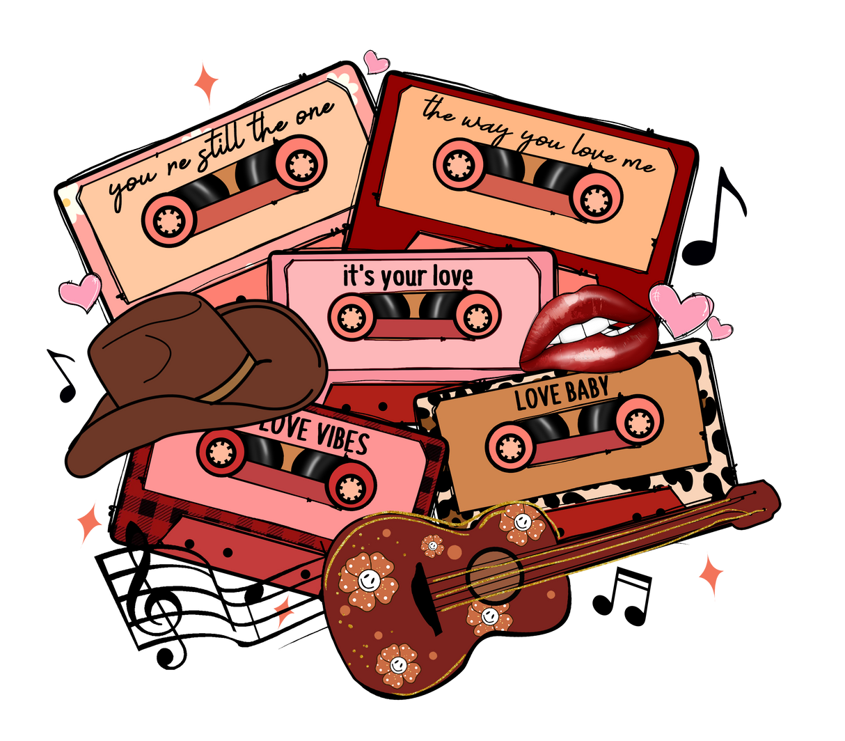 CUPIDS LOVE SONGS DTF Transfer ready2transfer