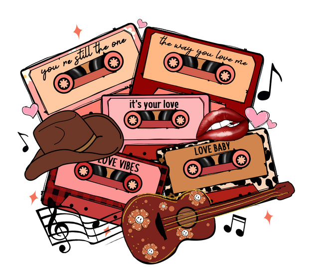 CUPIDS LOVE SONGS DTF Transfer ready2transfer