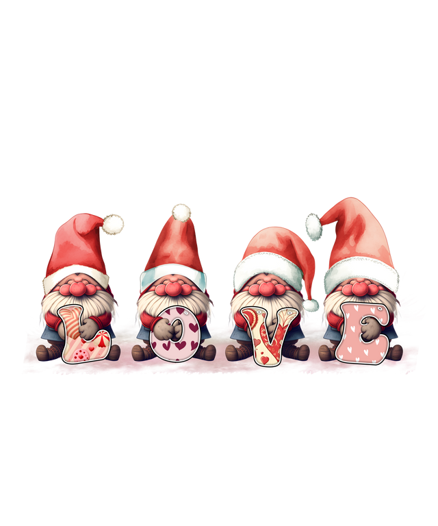 FOUR GNOMIES LOVE DTF Transfer ready2transfer