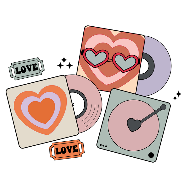 LOVE LOVE SONGS DTF Transfer