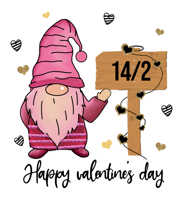 HAPPY VALENTINES DAY 14/2 DTF Transfer ready2transfer