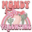 HOWDY VALENTINE RAINBOW DTF Transfer ready2transfer
