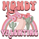 HOWDY VALENTINE RAINBOW DTF Transfer ready2transfer