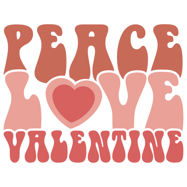 PEACE LOVE VALENTINE DTF Transfer ready2transfer