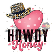 SOLID HOWDY HONEY PINK HEART DTF Transfer ready2transfer