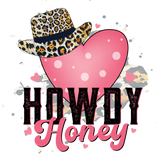 SOLID HOWDY HONEY PINK HEART DTF Transfer ready2transfer