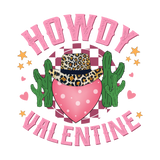 SOLID HOWDY VALENTINE HEART DTF Transfer ready2transfer