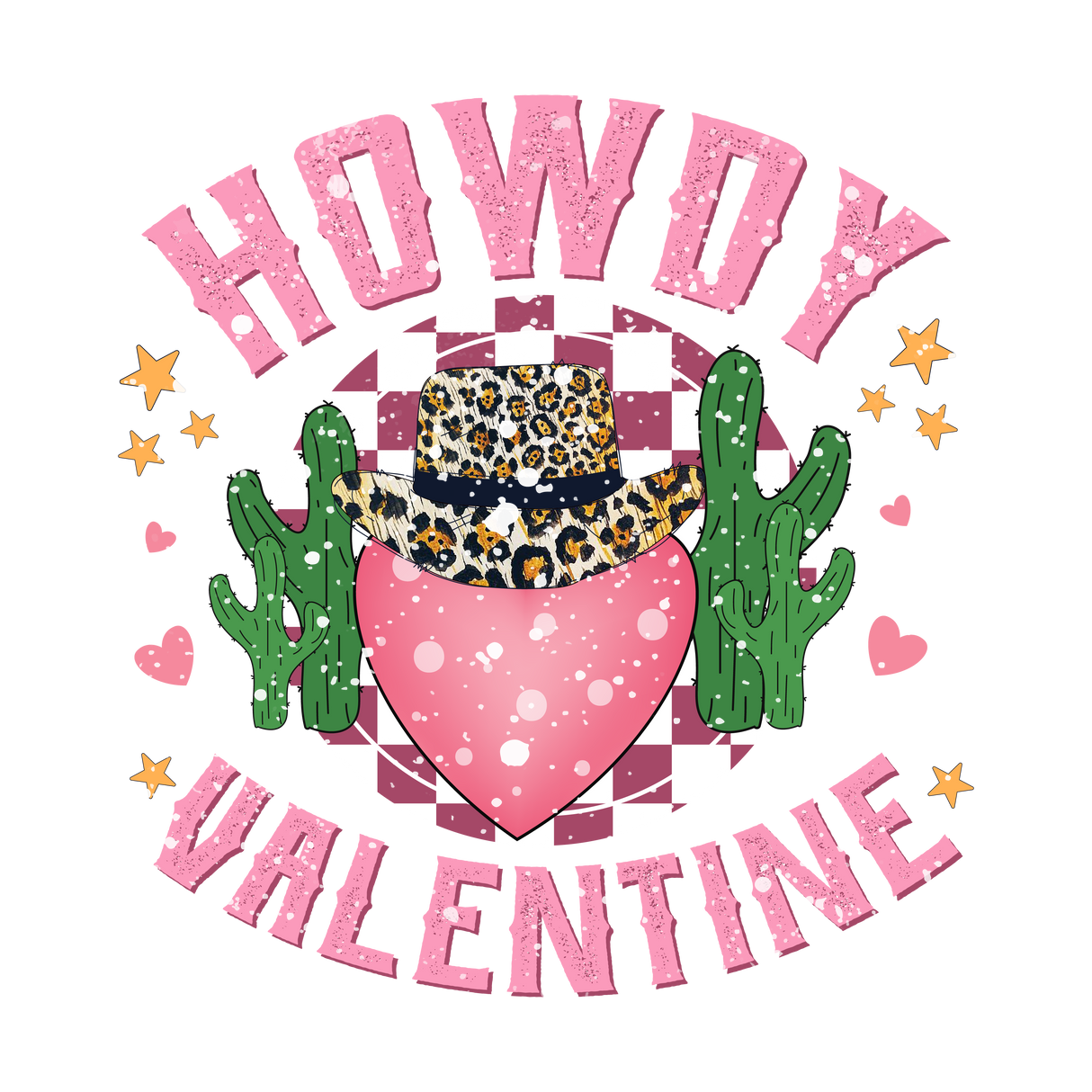 HOWDY VALENTINE HEART DTF Transfer ready2transfer