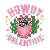 HOWDY VALENTINE HEART DTF Transfer ready2transfer