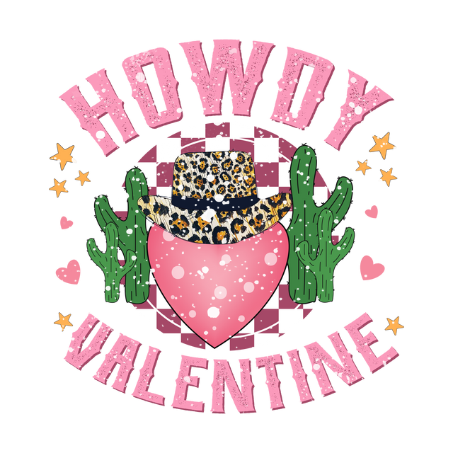 HOWDY VALENTINE HEART DTF Transfer ready2transfer