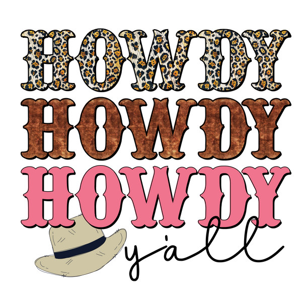 SOLID HOWDY HOWDY YALL DTF Transfer