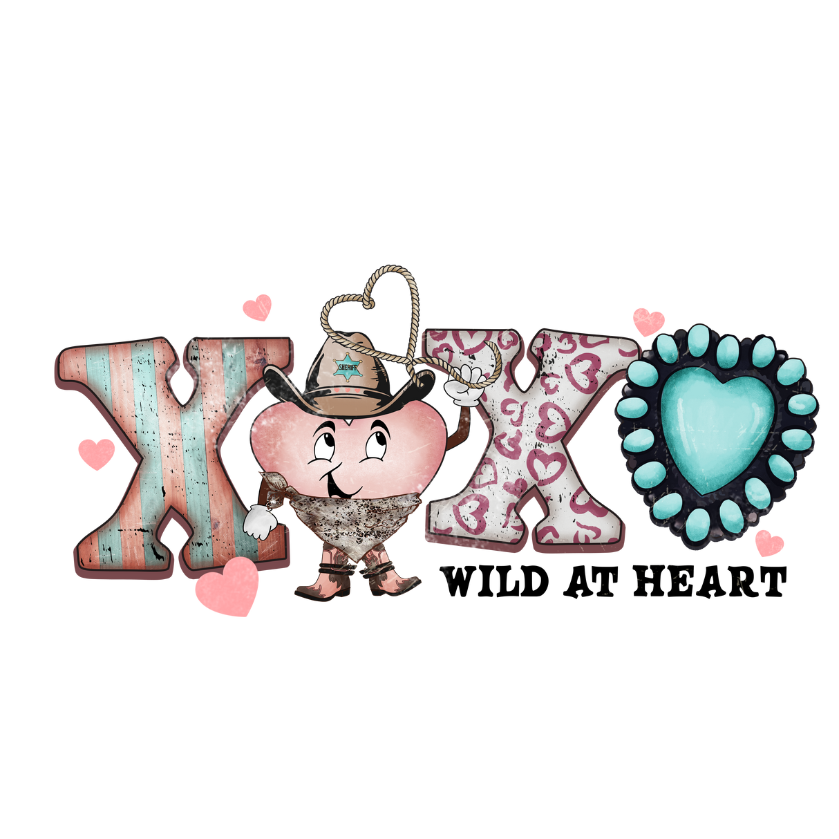 XOXO WILD HEART DTF Transfer ready2transfer