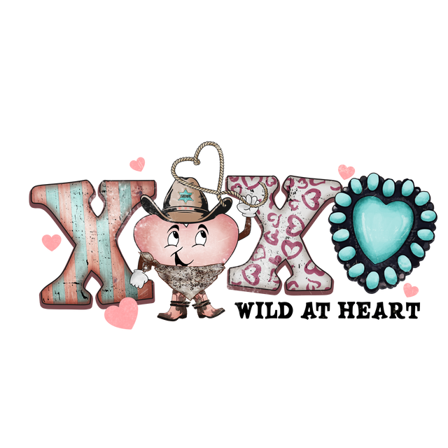 XOXO WILD HEART DTF Transfer ready2transfer