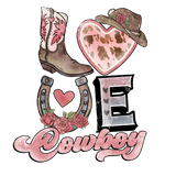 LO VE COWBOY DTF Transfer ready2transfer