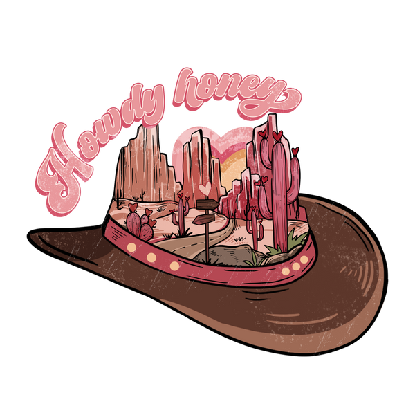 TX HOWDYHONEY HAT DTF Transfer