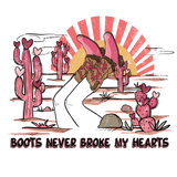 BOOTS NEVER BROKE MY HEARTS TX DTF Transfer ready2transfer