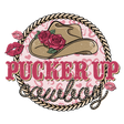 PUCKER UP COWBOY ROPE CIRCLE DTF Transfer ready2transfer