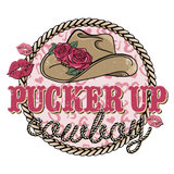 PUCKER UP COWBOY ROPE CIRCLE DTF Transfer ready2transfer