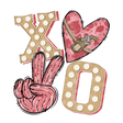 LOVE PEACE XOXO DTF Transfer ready2transfer