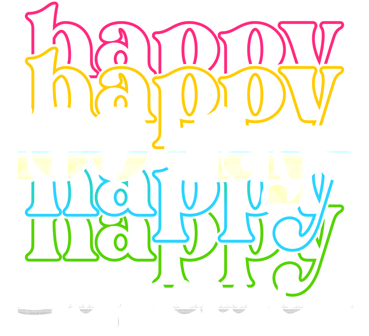 Colorful Happy Happy 100 Days Of School DTF Transfer
